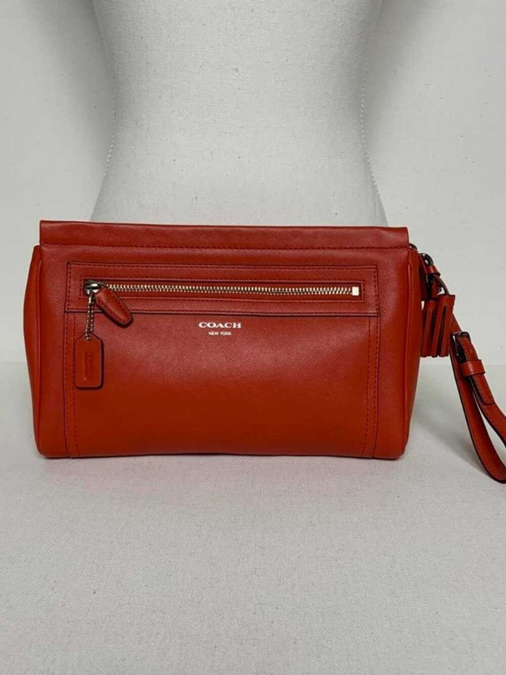 Vibrant red Coach Legacy Leather